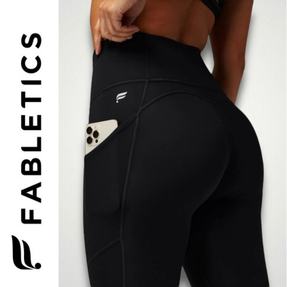 Fabletics NWT Oasis PureLuxe Athleisure Yoga High-Waisted Legging Black Medium - Picture 4 of 14